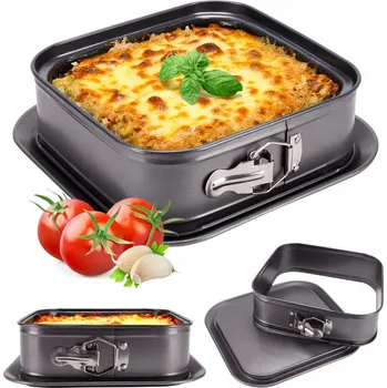 Forma na pečení FORMA NA DORT plech na pečení dortů rozepínací čtvercová Kamille