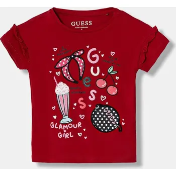 Dětská móda Dětské tričko Guess K6RI04.K6YW4.PPY2 červená 33X, vel. 96-104