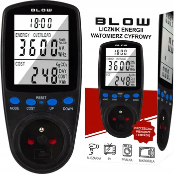 ELEKTROMĚR MĚŘIČ SPOTŘEBY ENERGIE VOLTMETR 16A