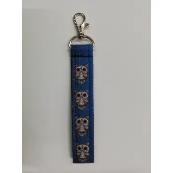 Klíčenka kočárkovina - sovy na modré