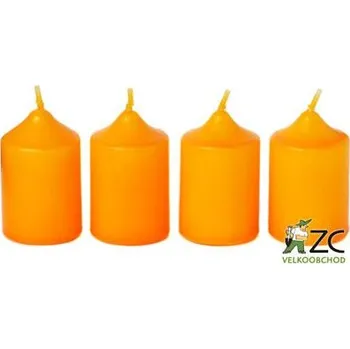 Bony adventní svíčka oranžová, 4 ks Velikost - svíčky: 40 x 75 mm