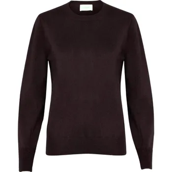 Dámský svetr First Love - kašmírový svetr s kulatým výstřihem chocolate S / Hnědá