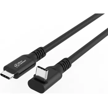 Datový kabel MicroConnect Premium USB-C to USB-C (angled) 3.2 Gen 2x2, 100W, 0,25m