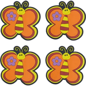 Podtácek sada 4 ks - 10x10 cm - 4ks motýl oranžový