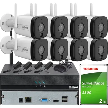 Bezpečnostní kamera Sada 8 WiFi kamer Dahua IPC-HFW1539DTK1P-SW-PV 5MPx Detekce zvuku 2TB