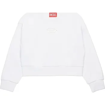 Chlapecká mikina Dětská bavlněná mikina Diesel STRASLIUM SWEAT-SHIRT J01826 bílá 00X, vel. 156