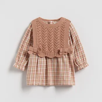 Reserved - Šaty s vestou - kávová - 516GT-84X - 516GT-84X-68