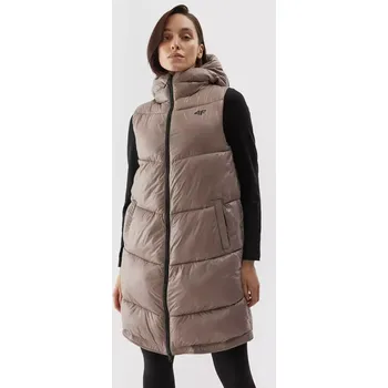 Dámská vesta Dámská prodloužená vesta 4F hnědá 2697242