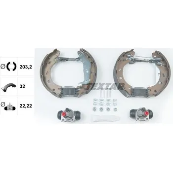 Brzdová čelist Sada brzdových čelistí TEXTAR 84057401