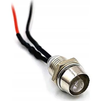 Dioda VÝKONNÁ UNIVERZÁLNÍ LED DIODA 5mm 12V BÍLÁ KONTROLKA ODOLNÁ