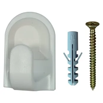 Věšák Háček Stabil s vrutem typ 1952, červený, plast, 2ks