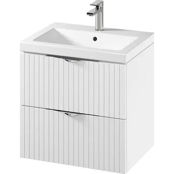 Koupelnový nábytek Cersanit S801-545 - Závěsná koupelnová skříňka s umyvadlem TIRSO 60x45 cm bílá