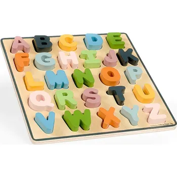 Dřevěná hračka Bigjigs Toys Dřevěné puzzle velká písmena - ABC