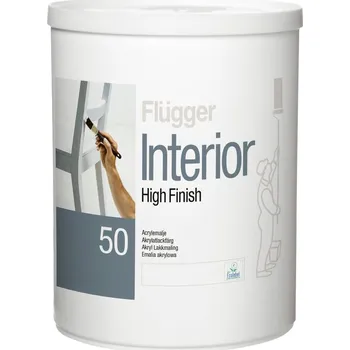 Lak na dřevo Flügger Akrylátový pololesklý vrchní nátěr na dřevo a kov Interior high finish 50 0,75 L