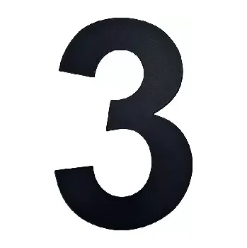 Domovní číslo Domovní číslo 3, černá, 100 mm, Black Line,1ks