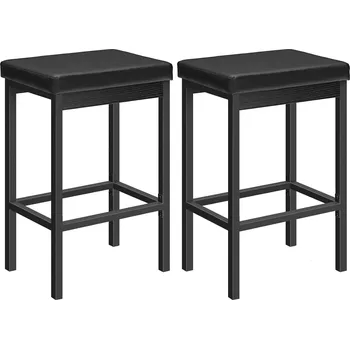 Sada 2 ks barových židlí Vasagle Ravaro černá