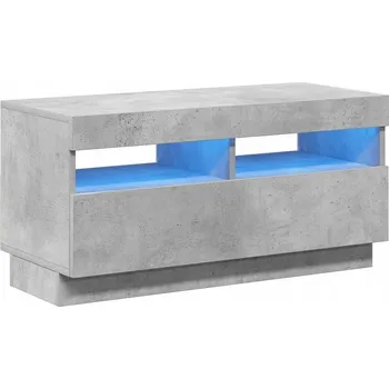 Televizní stolek TV stolek s RGB LED osvětlením 80x35x40 cm, šedý beton