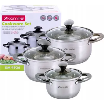 Hrnec Sada hrnců Kamille , nerezová ocel 6 kusů.