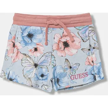 Chlapecké kraťasy Dětské bavlněné šortky Guess K6RD04.KA6R4.PPY2 modrá 50X, vel. 105-112