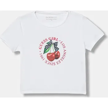 Dívčí tričko Dětské tričko Guess J6RI02.K6YW4.PPY2 bílá 00X, vel. 147-157