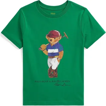 Chlapecké tričko Dětské bavlněné tričko Polo Ralph Lauren 322A96607001 zelená 77X, vel. 117-123
