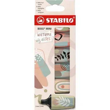Zvýrazňovač Zvýrazňovač BOSS MINI Nature vibes, pouzdro, 6 kusů Stabilo
