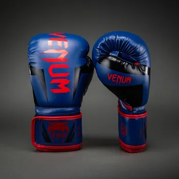 Boxerské rukavice Boxerské rukavice Venum Elite - Dark Blue/Red Velikost: 14oz
