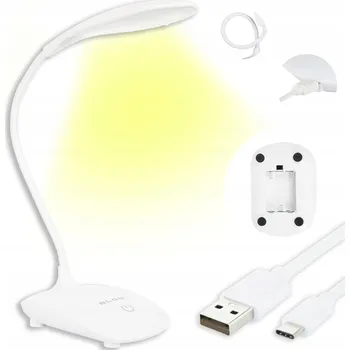 Lampička NOČNÍ LAMPA NA STŮL ŠKOLNÍ LED 3 REŽIMY NA BATERIE BEZDRÁTOVÁ USB