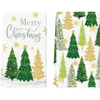 Utěrka Kuchyňský ručník utěrka Motiv na Vánoce Sada 2ks 40 x 60 cm