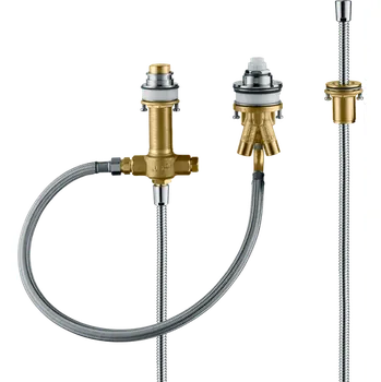 Vodovodní baterie Hansgrohe - Základní těleso pro tříotvorovou pákovou baterii na okraj vany, 13439180