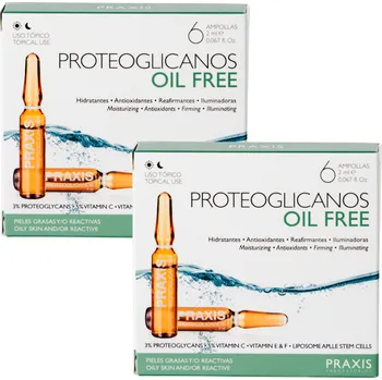 Pleťové sérum Praxis Duo bezolejových ampulí pro mastnou a smíšenou pleť – Oil Free 2 x 6 ks Duo Proteoglycans Oil Free 2x6