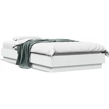 Postel Rám postele dřevěný bílý 193 x 93 x 23 cm, vhodná matrace 90 x 190 cm