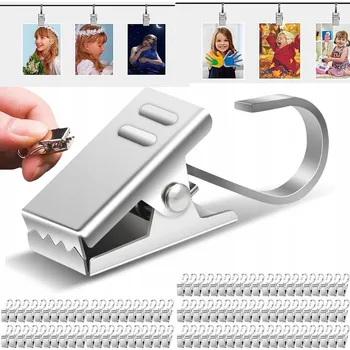 Příslušenství pro záclonu a závěs Żabki kovové na záclony, záclonové tyče 100x s háčkem