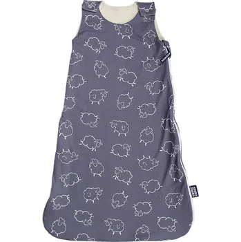 Kojenecký overall Kaarsgaren Merino spací pytel pro miminko 70 cm – šedé ovečky (zip na boku)