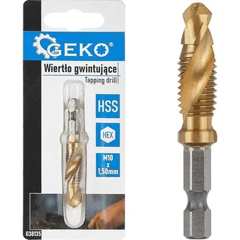 Závitořezný nástroj Geko Závitník HSS M10 x 1,50 mm HEX (50/250)