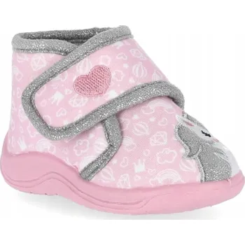 Dívčí bačkory Papuče Domácí papuče předškolní jesle na suchý zip Unicorn Jednorožec vel. 24