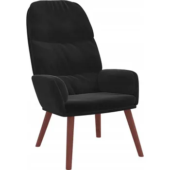 Křeslo Relaxační křeslo černé samet 70 x 77 x 98 cm