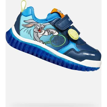 Dětská móda Modré chlapecké svítící tenisky Geox Lightyloo GEOX modrá | bílá | světle modrá 3515630