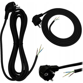 elektrický kabel PŘÍVODNÍ KABEL S VIDLICÍ SCHUKO 3x1,5mm 3M ČERNÝ