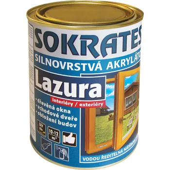 Lak na dřevo SOKRATES lazura silnovrstvá - bordó 0,7 kg
