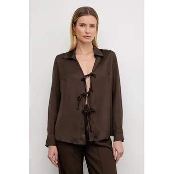 Pánská košile Košile Answear.LAB 32757.isr hnědá 88X, vel. M/L