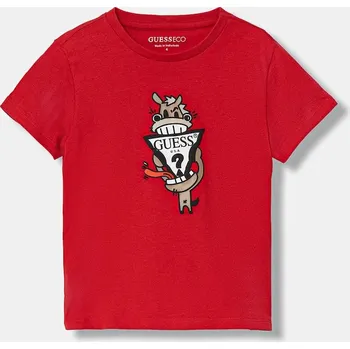 Chlapecké oblečení Dětské bavlněné tričko Guess N6RI03.K8HM4.PPY2 červená 33X, vel. 118-122