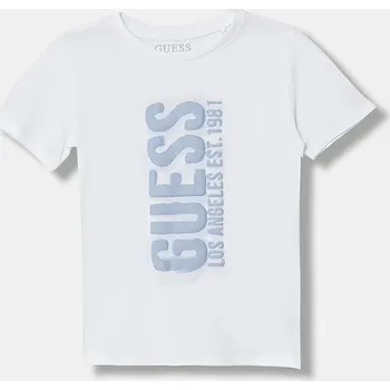 Dětské bavlněné tričko Guess N6RI11.K8HM4.PPY2 bílá 00X, vel. 96-104