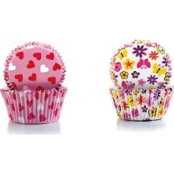 Ibili Itálie Ibili Papírové košíčky - srdíčka a kytičky 2 x 50 ks | Cukrářské potřeby