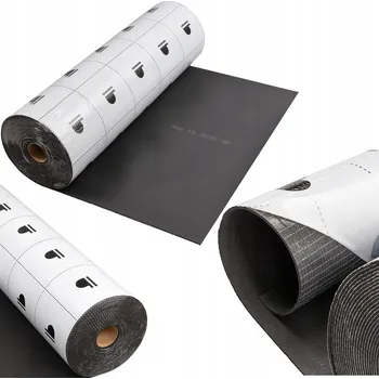 akustická pěna Kaučuková pěna BITMAT samolepicí akustická izolační 3 mm 10x100 cm