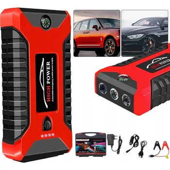 Powerbanka STARTOVACÍ BOOSTER + KOMPRESOR PRO NASTARTOVÁNÍ AUTA POWERBANKA SVÍTILNA KOMPAS