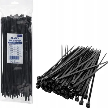 Organizace kabelů Upínací pásky Stahovací pásky 3.6 x 300 - 100 Kusů Černé Sada tritirek