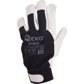 Dílna Geko Pracovní rukavice pro montéry, kožené Kozí kůže - suchý zip, velikost 10 (12/120)