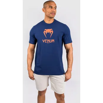 Pánské tričko Pánské triko Venum Classic - Navy Blue / Orange Velikost: L