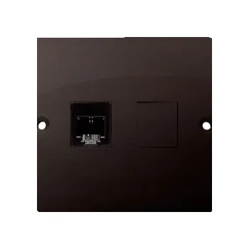 Elektrická zásuvka Telefonní zásuvka nástěnná Kontakt-simon hnědá